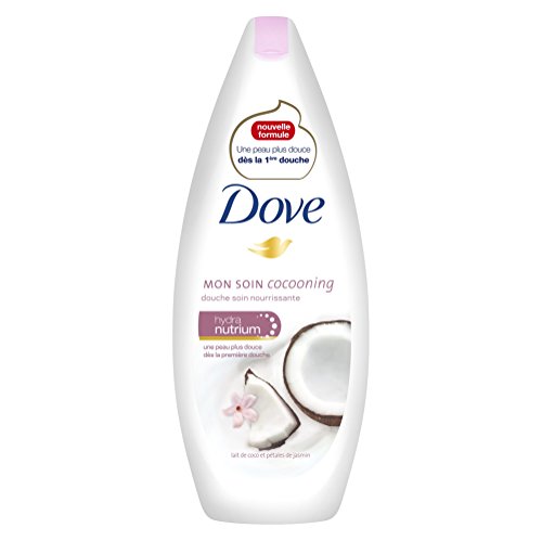 Dove Gel de ducha Puramente Mimpering Leche de Coco con Jazmín 250 ml - Paquete de 6