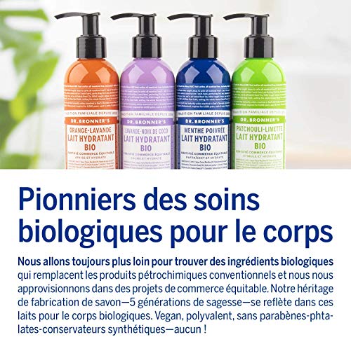 Dr. Bronner 's bio Loción Corporal Estilos Aroma de cultivo ecológico), sin perfume Vegano, no aditivos, certificado de Comercio Justo