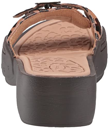 Dr. Scholl's Shoes Sandalia Rock on Slide para mujer, marrón (Marrón leopardo), 38 EU