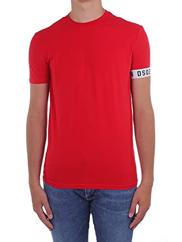 DSquared UOMO T-Shirt con Logo Rosso Mod. D9M3S3450 XL