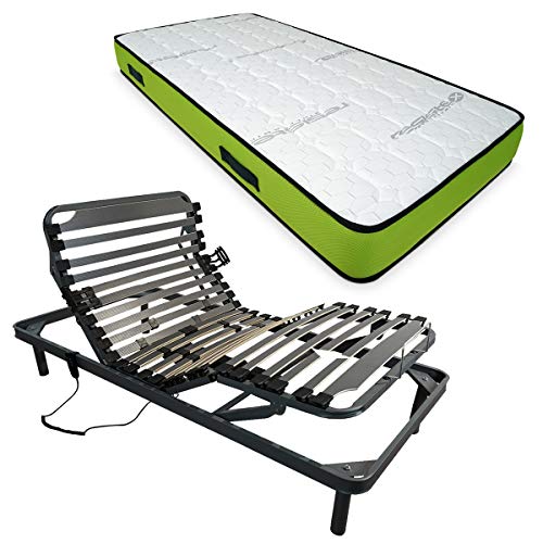 Duérmete Online - Cama Completa Colchón Artiflex HR para Cama Articulada con Somier Eléctrico Articulado 5 Planos | Fabricado en ESPAÑA 90x200