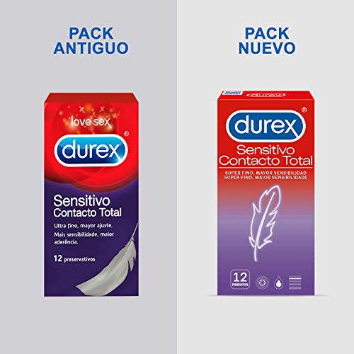 Durex Preservativos Sensitivo Contacto Total - 12 Condones, 12 Unidad