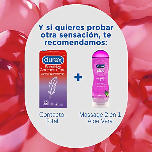 Durex Preservativos Sensitivo Contacto Total - 12 Condones, 12 Unidad