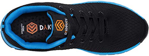 DYKHMATE Zapatillas de Deportes Hombre Ligero Transpirable Zapatos para Correr Gimnasio Casual Sneakers (Azul Negro,41 EU)