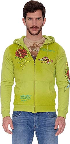 Ed Hardy Sudadera Potassium Tunic Hoody Verde Oliva XS