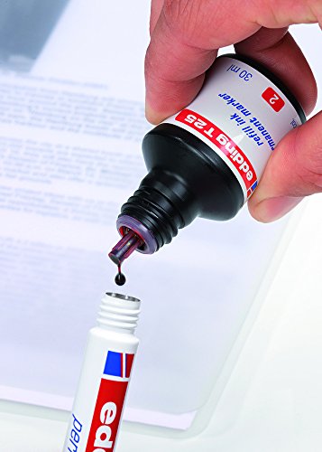 edding T 25 tinta de recambio para marcador permanente - violeta - 30 ml - con sistema dispensador de gotas, para rellenar rápidamente casi todos los marcadores permanentes edding