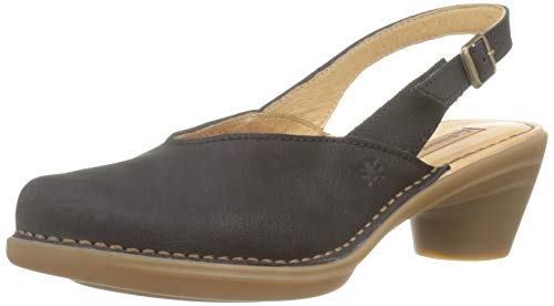 El Naturalista Pleasant Aqua, Sandali con Chiusura sul Retro Donna, Nero (Black Black), 39 EU