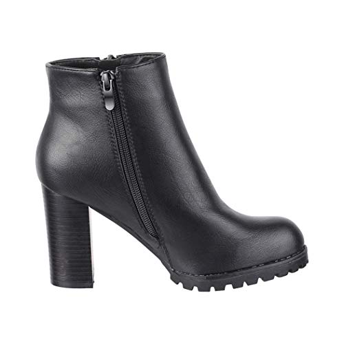 Elara Botines Mujer Chunkyrayan Negro 2018 C223-Black-36