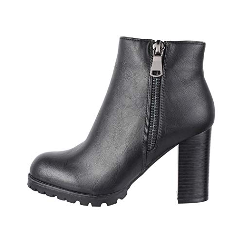 Elara Botines Mujer Chunkyrayan Negro 2018 C223-Black-36