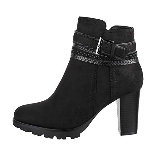 Elara Botines para Mujer Chunkyrayan Negro 2018 C292-1-Black-36