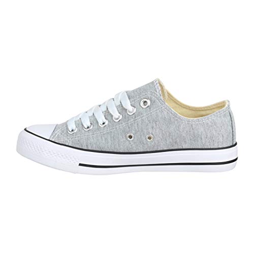 Elara Zapatilla de Deporte Unisex Mujer Hombre Low Top Chunkyrayan Gris Claro CHF Lt.Grey-38