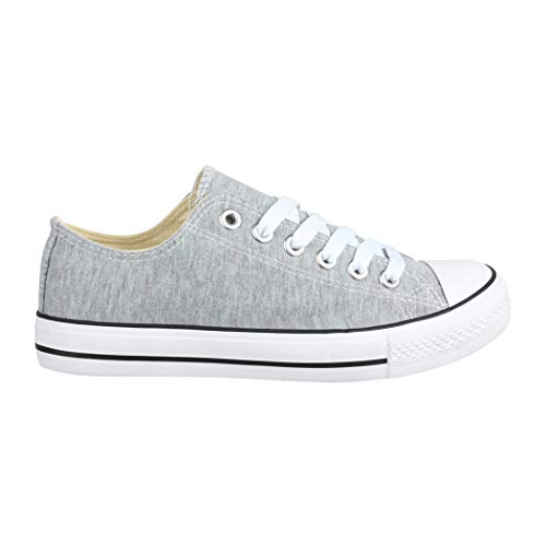 Elara Zapatilla de Deporte Unisex Mujer Hombre Low Top Chunkyrayan Gris Claro CHF Lt.Grey-38