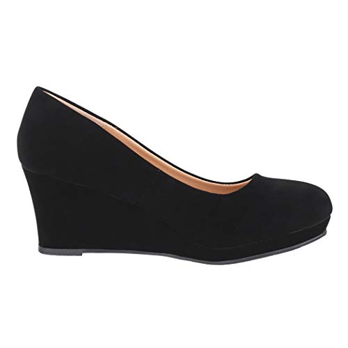 Elara Zapato de Tacón Alto Mujer Cuña Plataforma Chunkyrayan Negro B8011Y-PM-40-Schwarz