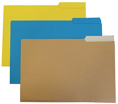 Elba Gio - Pack de 50 subcarpetas con pestaña derecha, color amarillo