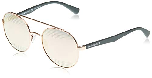 Emporio Armani 0EA2051 Gafas de Sol, Matte Rose Gold, 53 Unisex-Adulto