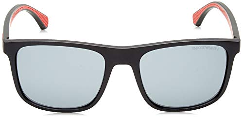 Emporio Armani 0EA4129 Gafas, Matte Black/Grey, 56/19/142 Unisex Adulto