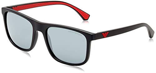 Emporio Armani 0EA4129 Gafas, Matte Black/Grey, 56/19/142 Unisex Adulto