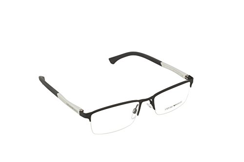 Emporio Armani 3094 Monturas de Gafas, Black Rubber, 55 para Hombre