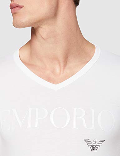 Emporio Armani CC716 110810 00010 Camiseta Interior, Hombre, Blanco (White), L