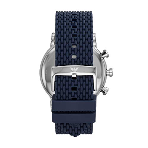 Emporio Armani Reloj Analógico para Hombre de Híbrido con Correa en Silicona, ART3032