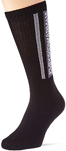 Emporio Armani Underwear Sporty 2 Paquetes de Calcetines Cortos, Hombre, Negro, TU