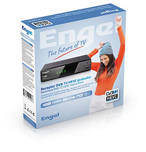 Engel Axil Receptor DVB-TD (TDT2) HD Grabador, HDMI,Función Timeshift, PVR,HEVC -Engel RT7130, Negro