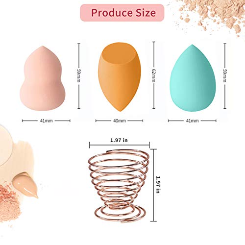 Esponja Maquillaje, Set de Makeup Blender Beauty para Base de Maquillaje, Ideal para Líquidos, Cremas y Polvos, sin Látex, Uso Húmedo y Seco