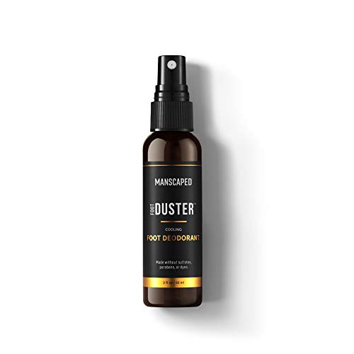 Espray desodorante para pies masculino de MANSCAPED™ The Foot Duster™, desodorante con aceite de árbol de té y la fragancia insignia de MANSCAPED™, cuidado de los pies, espray antisudor para pies