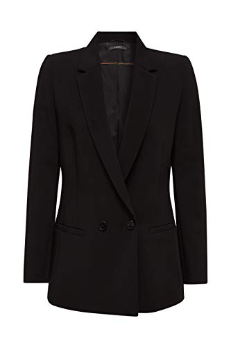 Esprit 119eo1g021 Chaqueta de Traje, Negro (Black 001), 34 (Talla del Fabricante: 32) para Mujer