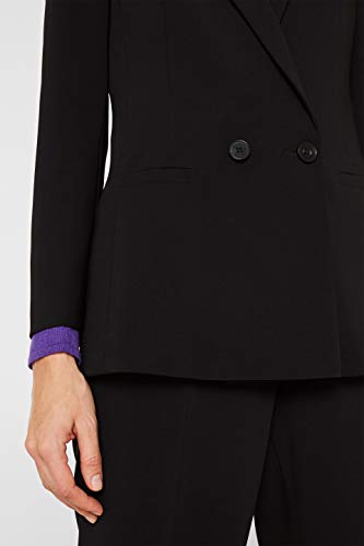 Esprit 119eo1g021 Chaqueta de Traje, Negro (Black 001), 34 (Talla del Fabricante: 32) para Mujer