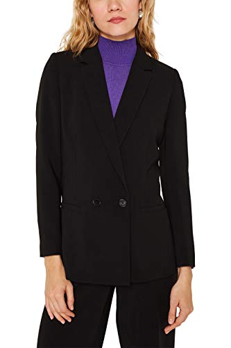 Esprit 119eo1g021 Chaqueta de Traje, Negro (Black 001), 34 (Talla del Fabricante: 32) para Mujer