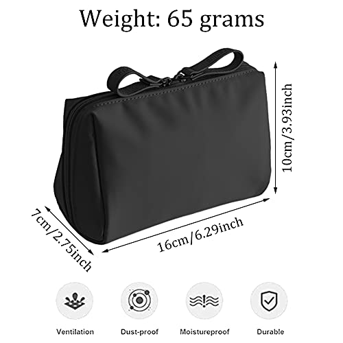 Estuche Neceser, Neceser de Maquillaje (Tamaño Pequeño), Impermeable Maquillaje Bolsa de Aseo Viaje para Hombres y Mujeres, Bolso Cosmético Multifuncional Color Negro