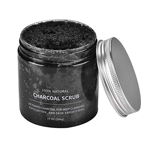 Exfoliante de Carbón Activado, Exfoliante Exfoliante Exfoliante Hidratante Corporal Limpieza Profundamente Hidratante y Refinando Poros para la Cara Hombros Corporales Manos Atrás y Piernas