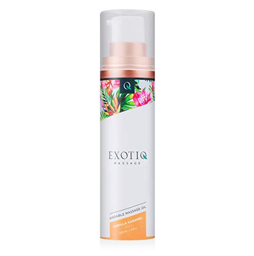 Exotiq, Aceite para masaje y relajación (Caramelo y vainilla) - 100 ml, Negro