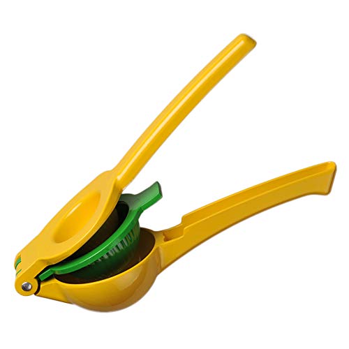 Exprimidores de limón, exprimidor de limón, exprimidor de jugo para muchas frutas, exprimidor manual, exprimidor de mano cítricos, exprimidor de lima de mano (1. amarillo+verde)