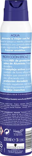 Fa - Desodorante Spray Aqua 48 horas de protección - 200 ml - Anti Manchas Blancas