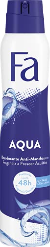 Fa - Desodorante Spray Aqua 48 horas de protección - 200 ml - Anti Manchas Blancas