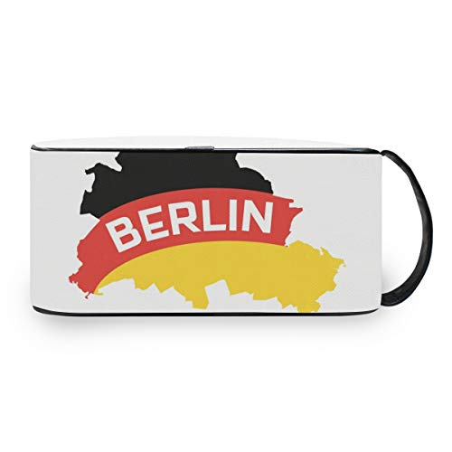 FAJRO Berlín Alemania Bolsa de cosméticos de viaje multifuncional con estampado de Berlín Bolsa de aseo portátil Organizador de maquillaje para viajes