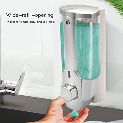 Falincon Dispensador de jabón, dispensador de mano montado en la pared, dispensador manual de gel de 350 ml