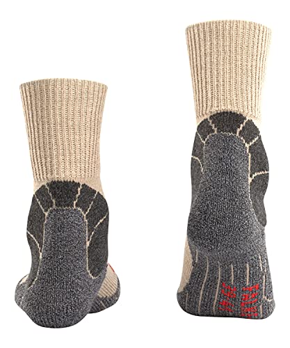 Falke Hombre, TK1 Calcetines para Senderismo, Lana, Beis (Nature Mel 4100), 44-45, (1 par)