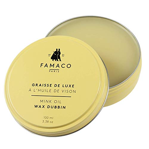 Famaco - Cera de aceite de visón (100 ml, para piel lisa y robusta)