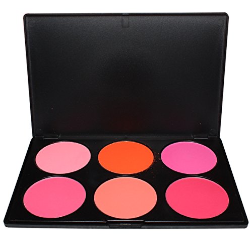 FantasyDay® 6 Colores Cara Polvos Coloretes/Blush Paleta de Maquillaje Cosmética #1 - Perfecto para Sso Profesional y Diario