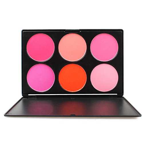 FantasyDay® 6 Colores Cara Polvos Coloretes/Blush Paleta de Maquillaje Cosmética #1 - Perfecto para Sso Profesional y Diario