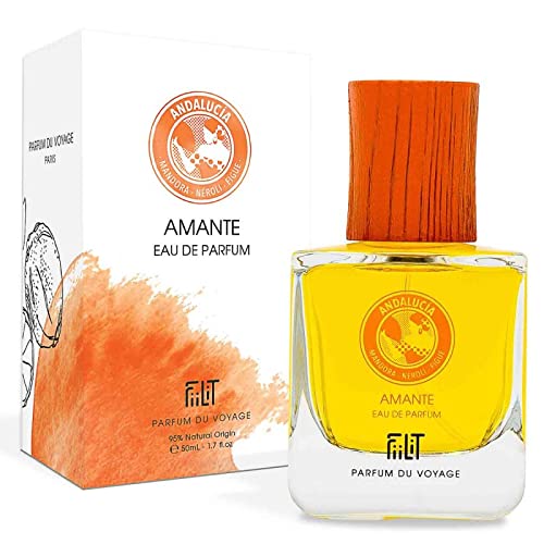 FiiLiT parfum du voyage Agua de perfume Natural AMANTE ANDALUCIA, Mixto, Spray recargable, Mandora Neroli Higo Fresco, Para Unisex, 50 mL