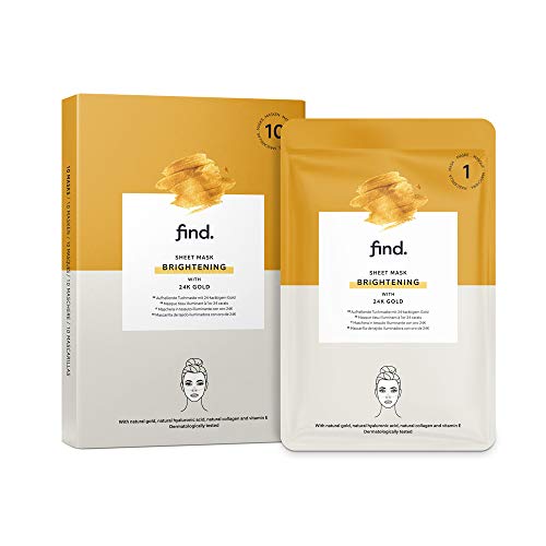 FIND - Brightening sheet mask with natural 24K gold - 10 pack