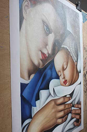 Fine art DECO Repro pintura al óleo Tamara de Lempicka "Madre y Niño" pintado a mano exactamente como se describe