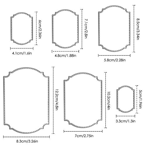 FineGood - Juego de 3 troqueles de corte de metal para troquelado, troqueladoras para hacer tarjetas, manualidades y manualidades para troquelar álbumes de recortes y decoración