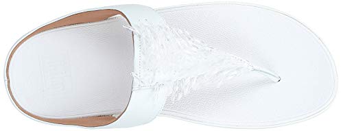 FitFlop Rumba Toe-Thong Sandals, Sandal Mujer, Blanco Urban White 194, 40 EU