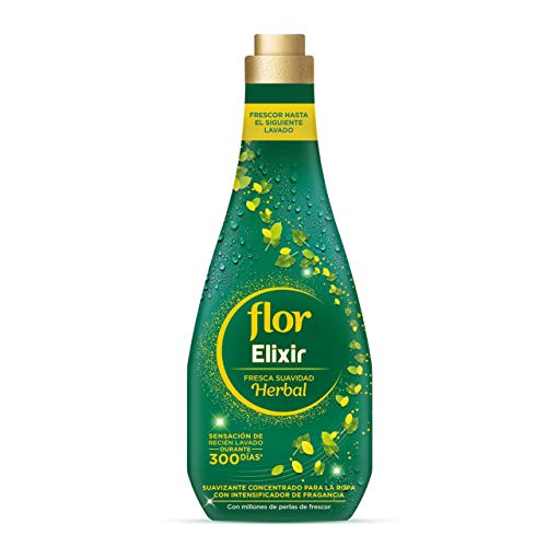 Flor Elixir - Suavizante para la ropa concentrado, aroma herbal, 60 dosis