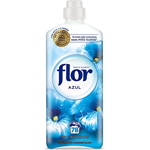 Flor - Suavizante para la ropa concentrado, aroma azul - 72 dosis